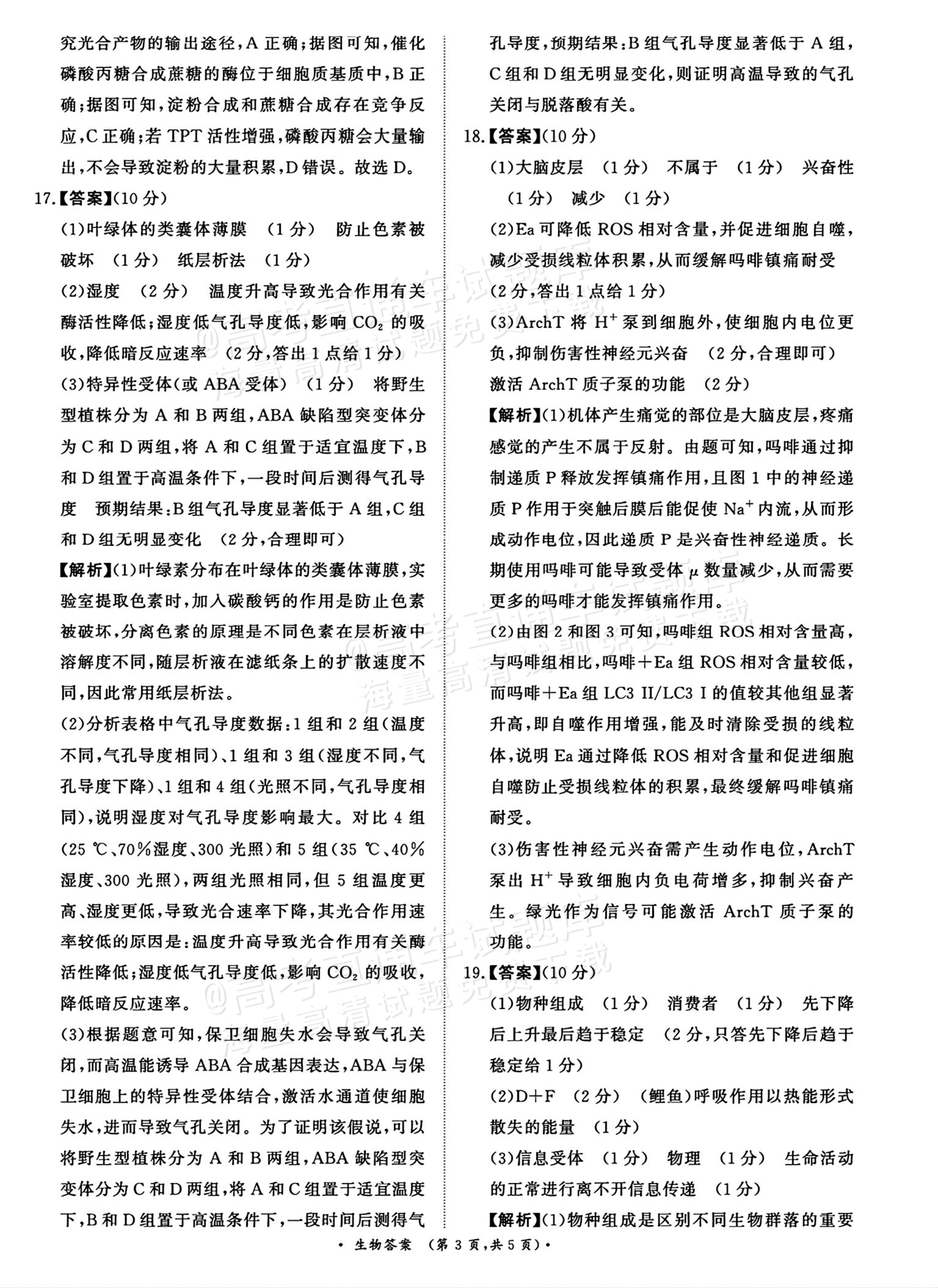 2026河南青桐鸣高三9.28联考生物试题及参考答案 第11页