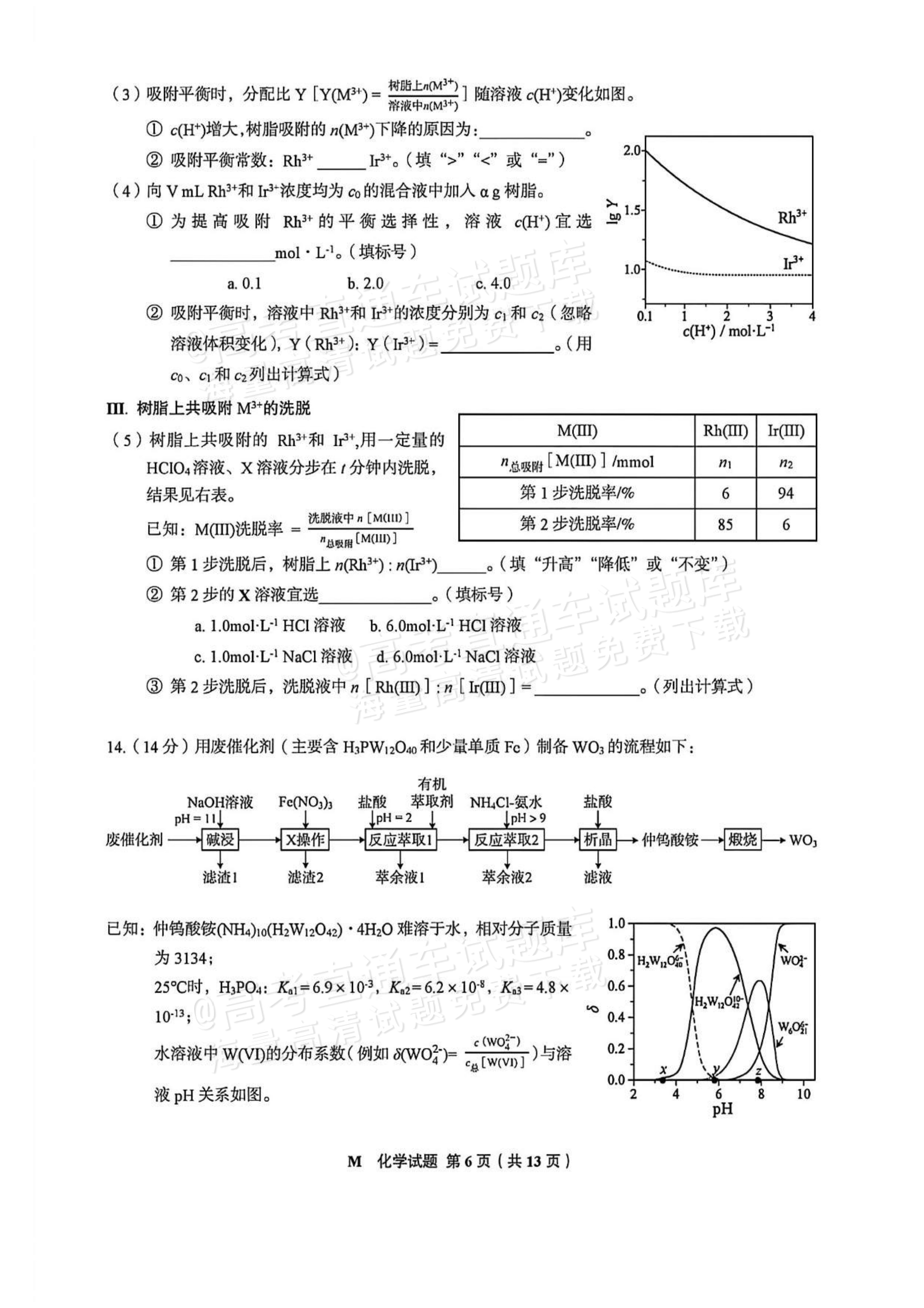 2026福建高考（新高考Ⅰ卷）化学试题及答案 第6页