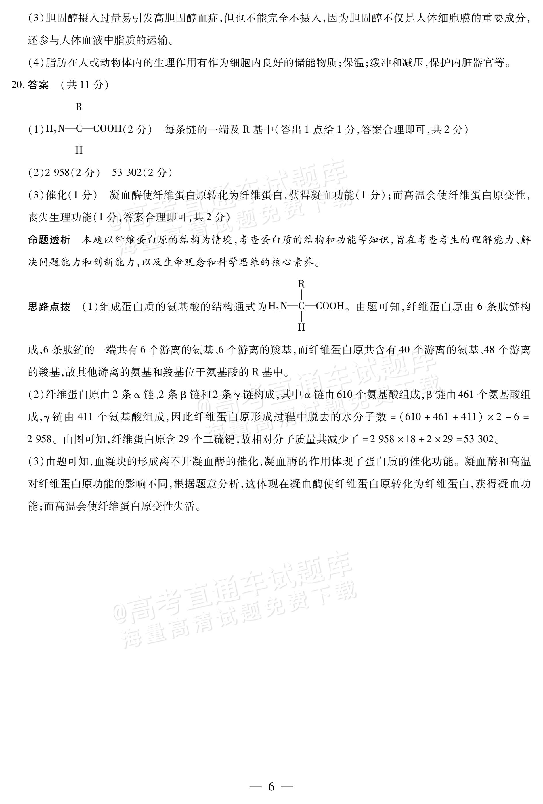 2027安徽省县中联盟高一10月联考生物试题及参考答案 答案 第12页