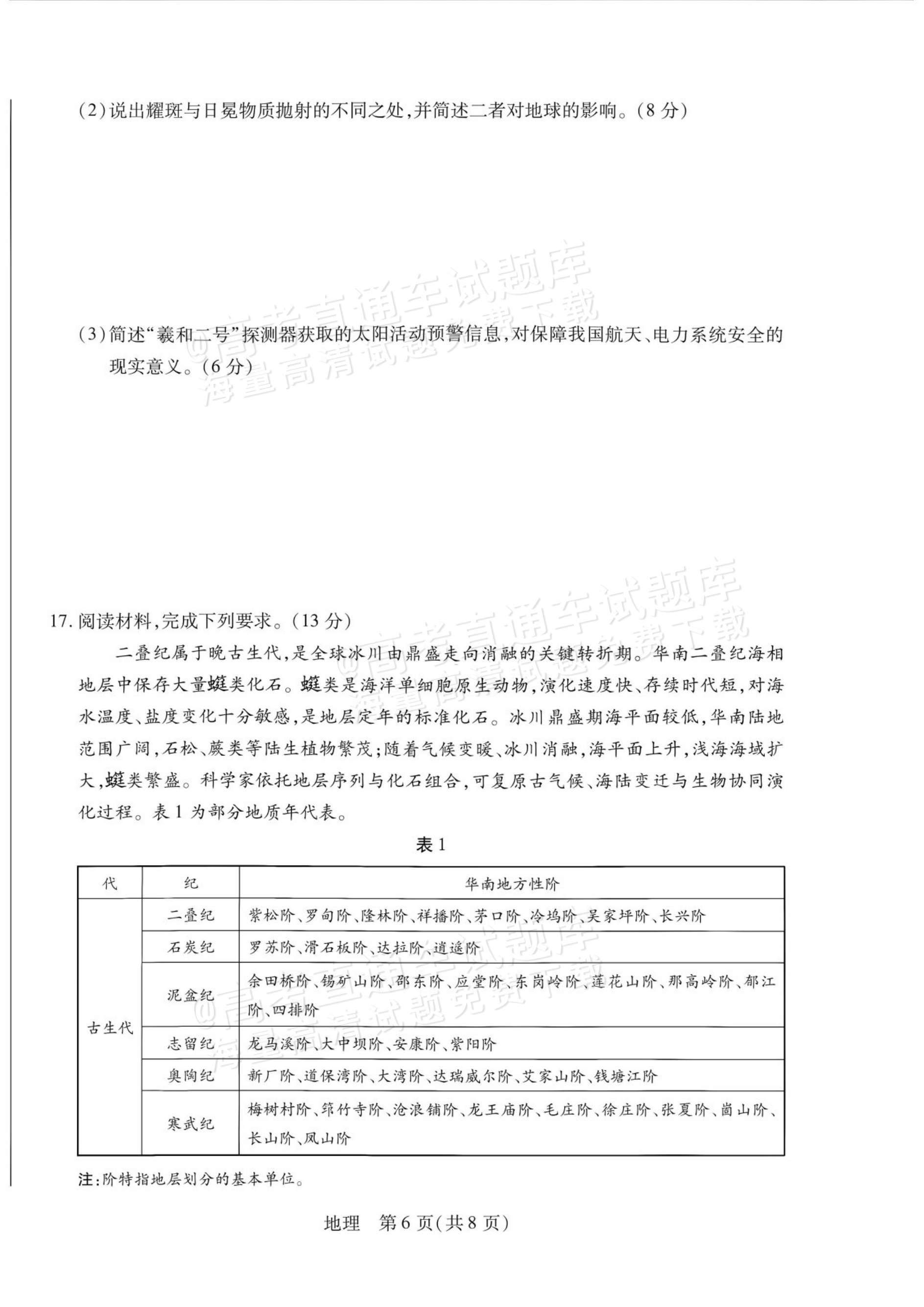 2027安徽省县中联盟高一10月联考地理试题及参考答案 第14页