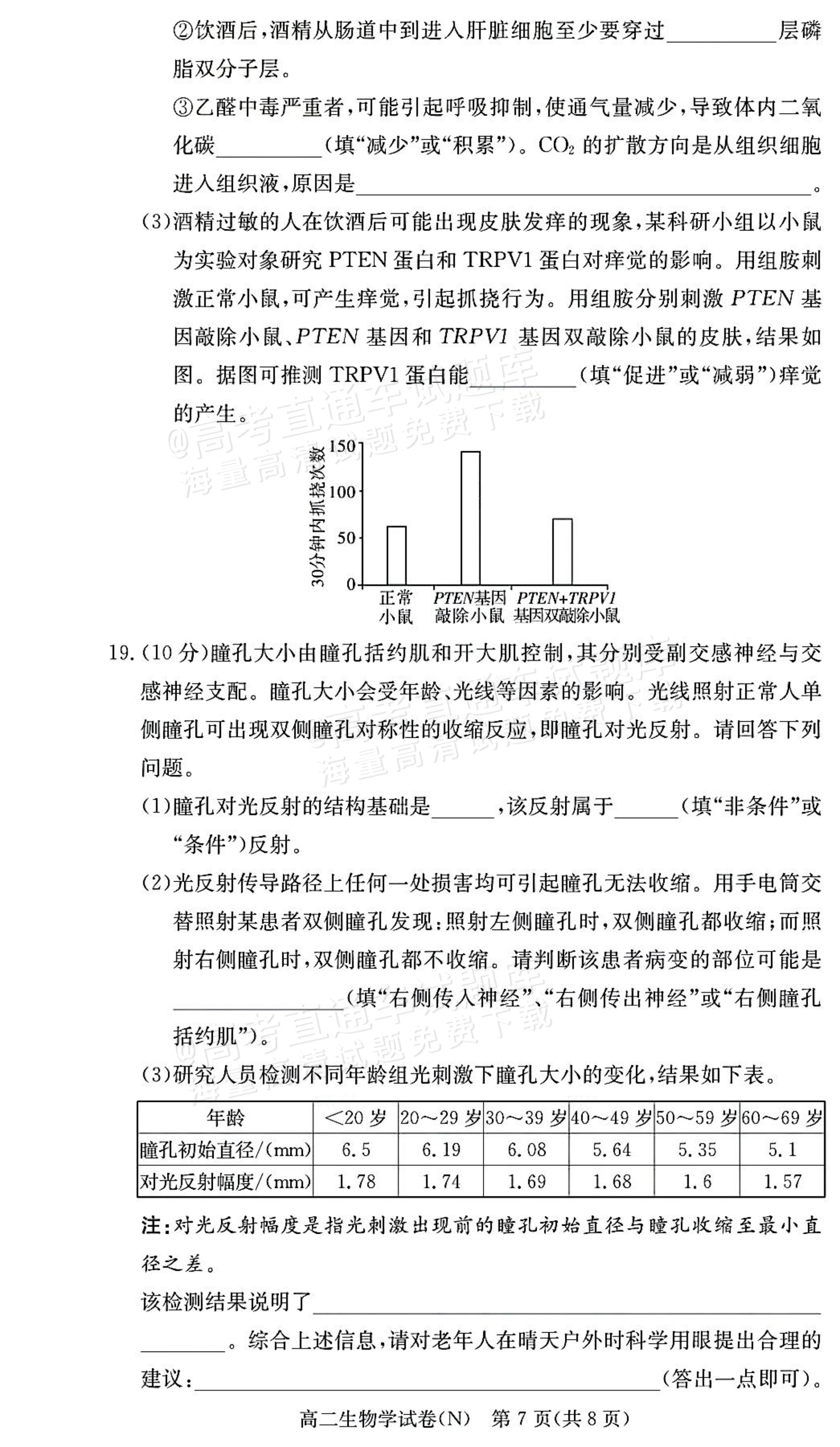 2027湖南省长沙市长郡联考高二上10月练习（N）生物试题及参考答案 第7页