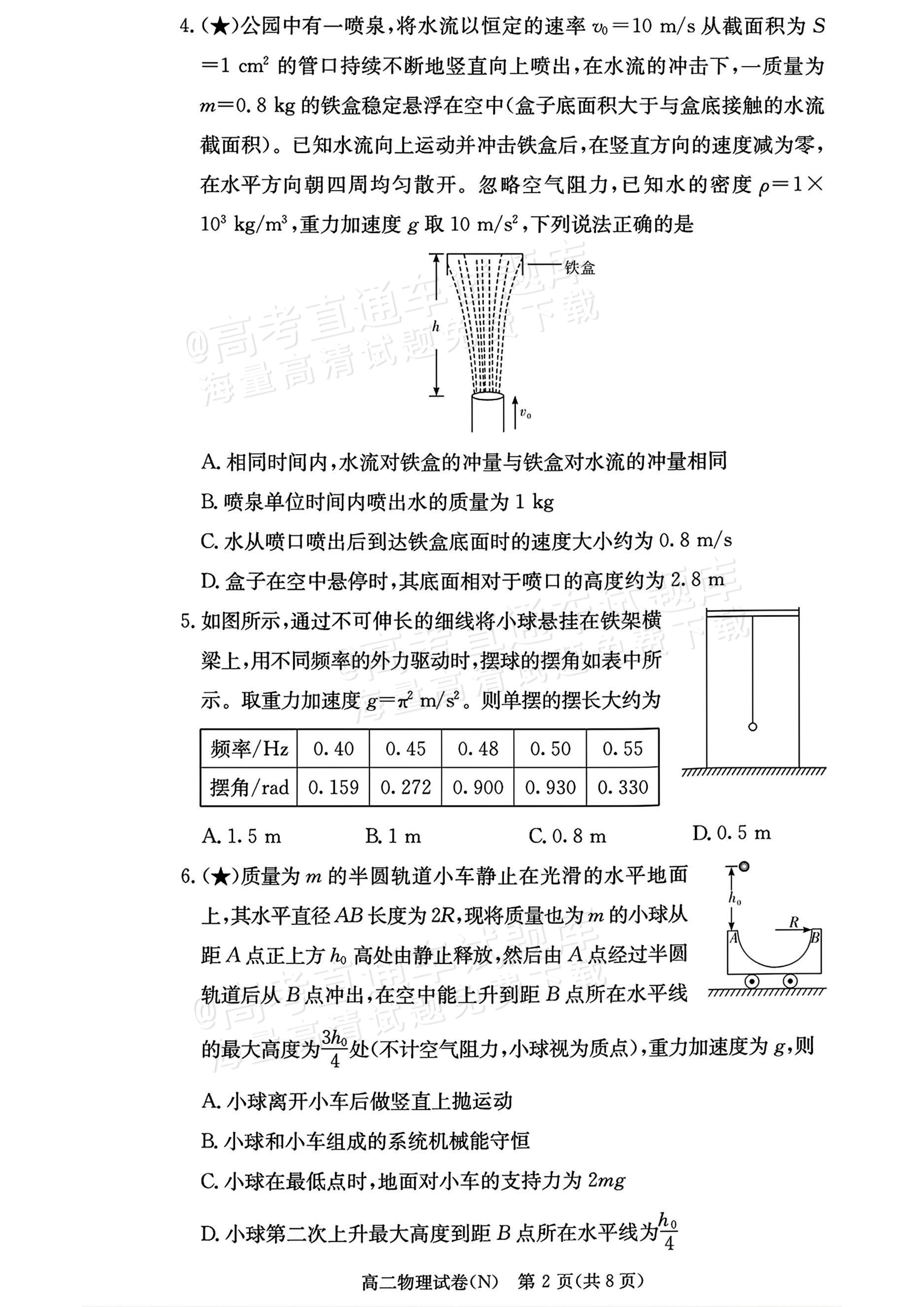 2027湖南省长沙市长郡联考高二上10月练习（N）物理试题及参考答案 第2页