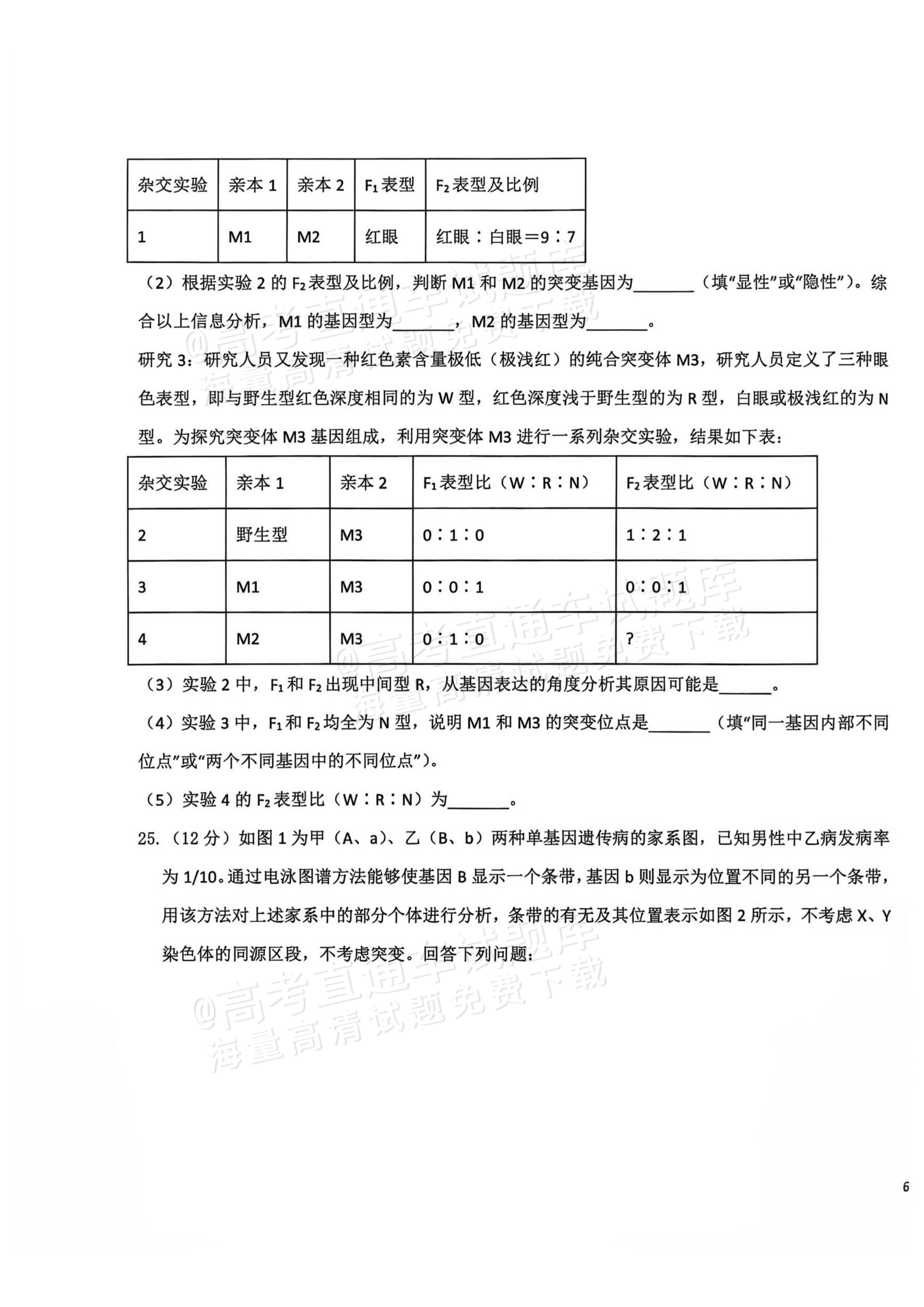 2027辽宁鞍山市部分高中高三10月阶段检测生物试题及参考答案 第8页