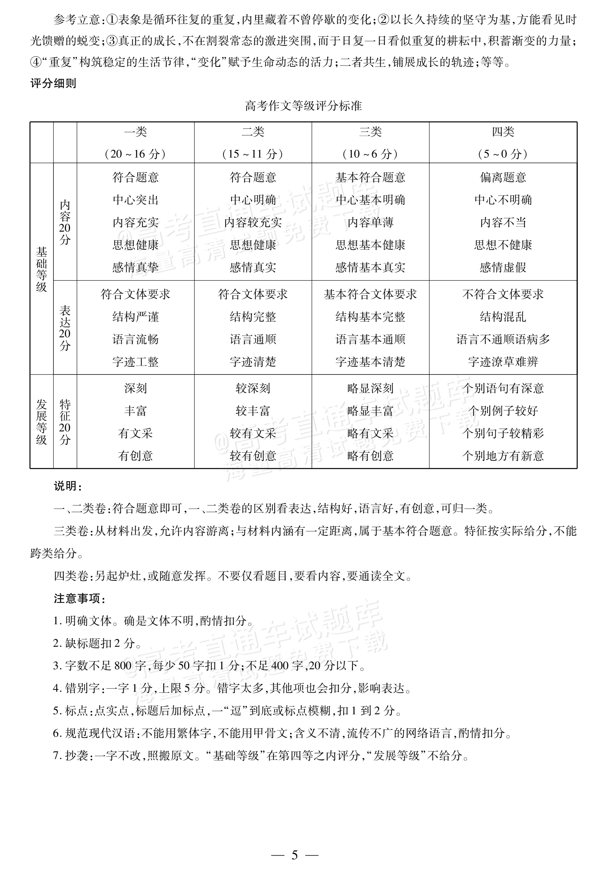 2027陕西、山西省部分学校高三10月联考语文作文：重复与变化 答案 第2页