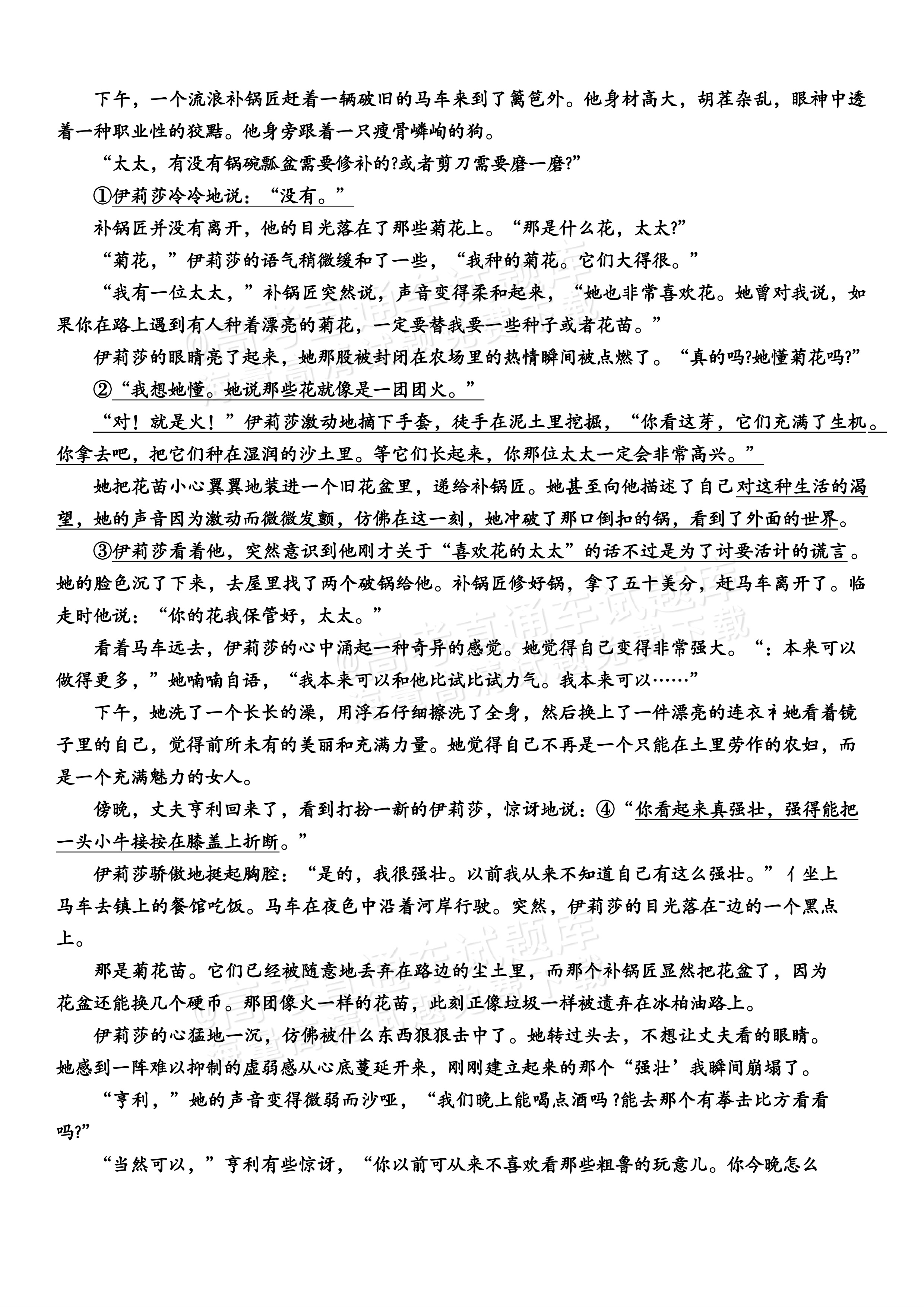 2027湖南长、望、浏、宁四县市10月高三联考语文试题及参考答案 第4页