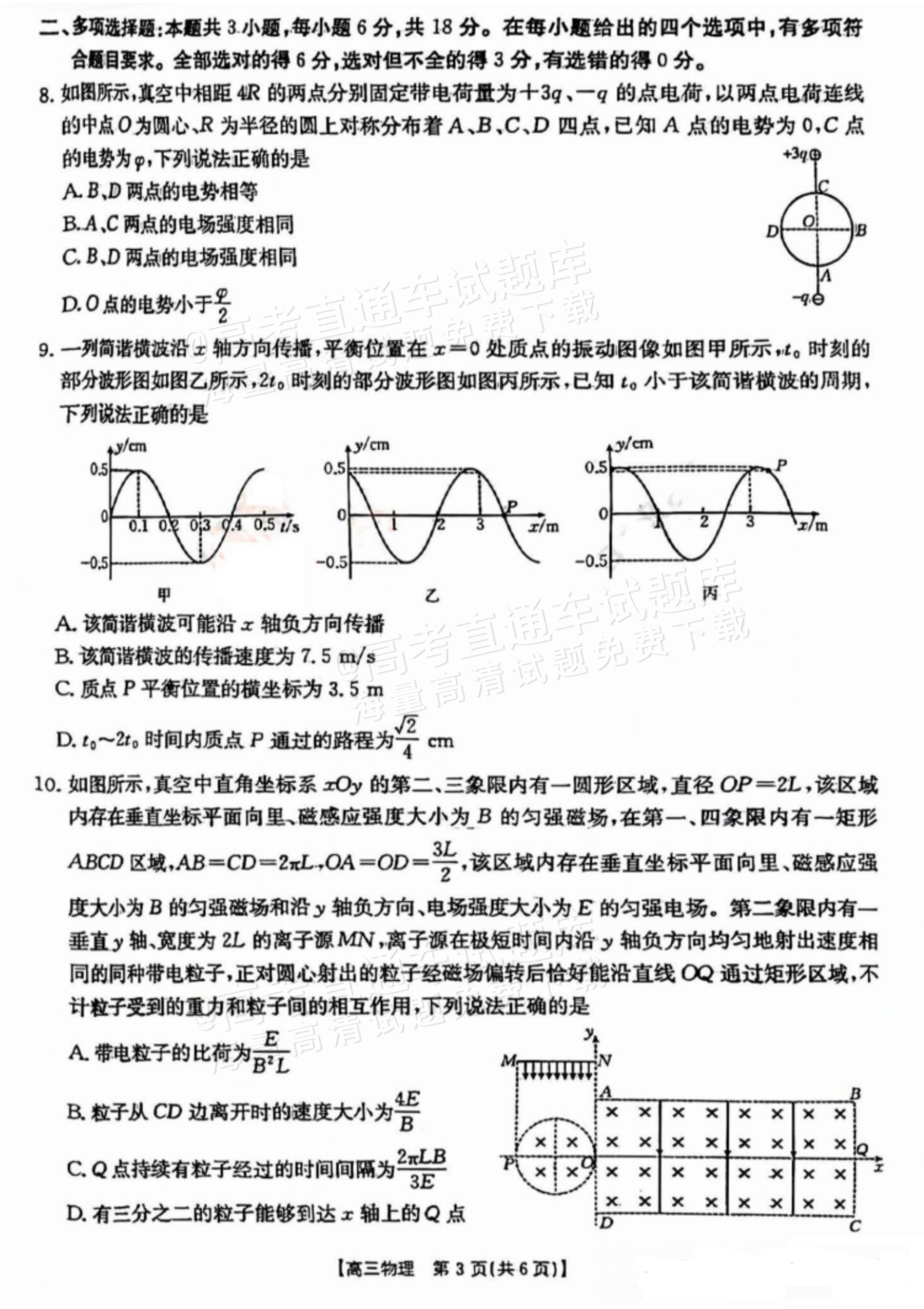 2025晋城三模物理试题及参考答案 第3页