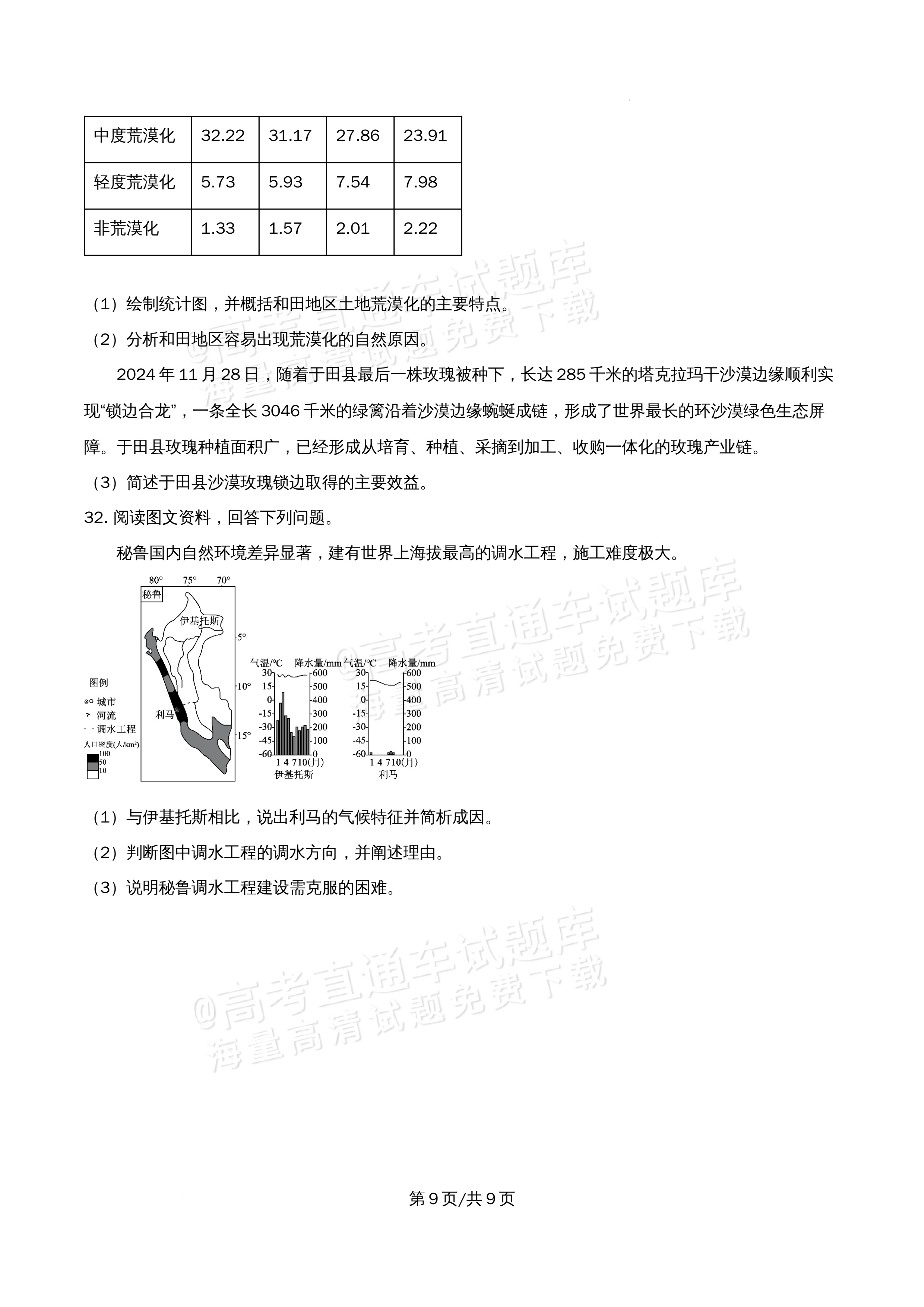 2026北京市顺义第九中学高二5月期中考地理试题及参考答案 第9页
