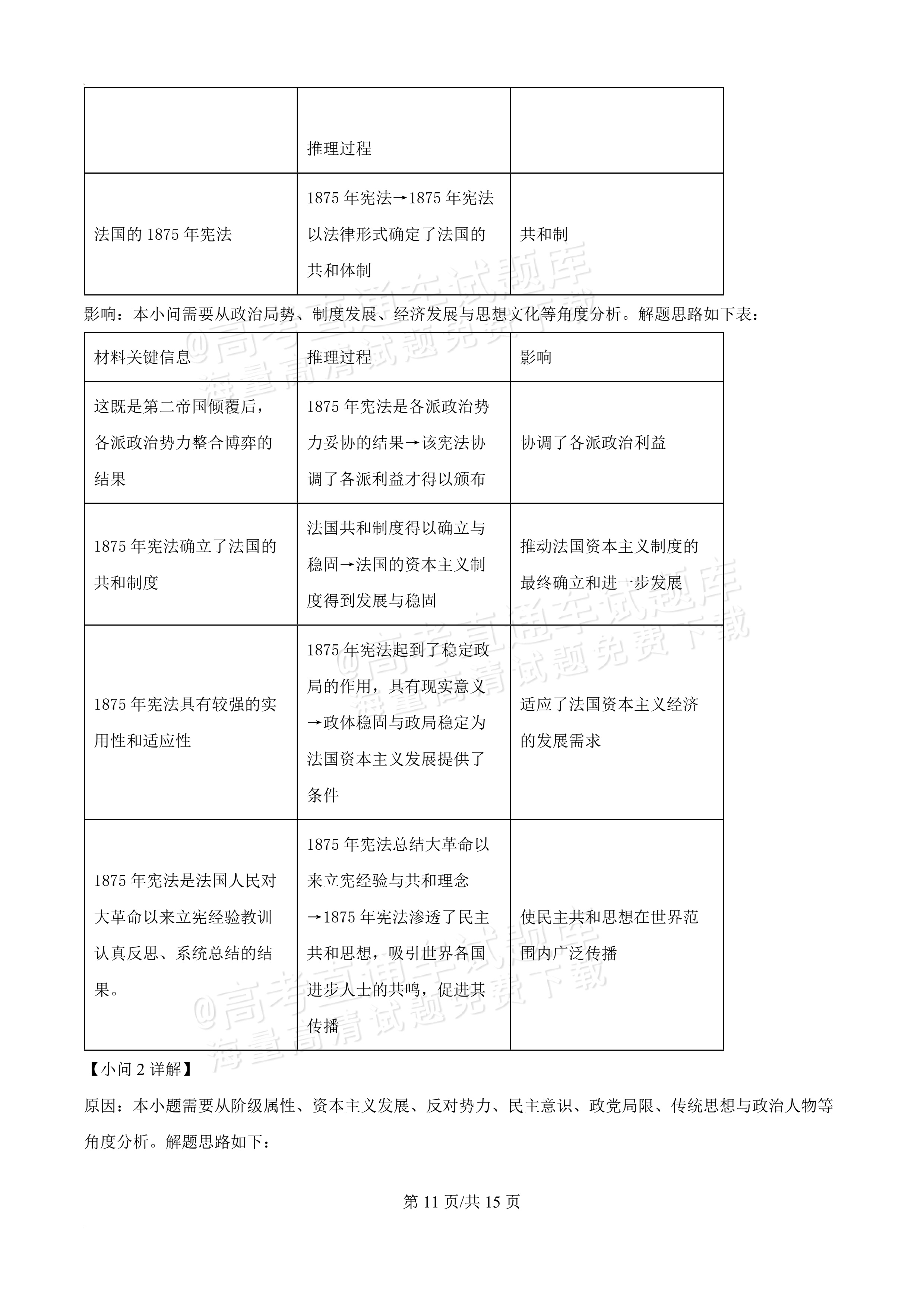 2027河南郑州外国语学校高二10月月考历史试题及参考答案 答案 第11页