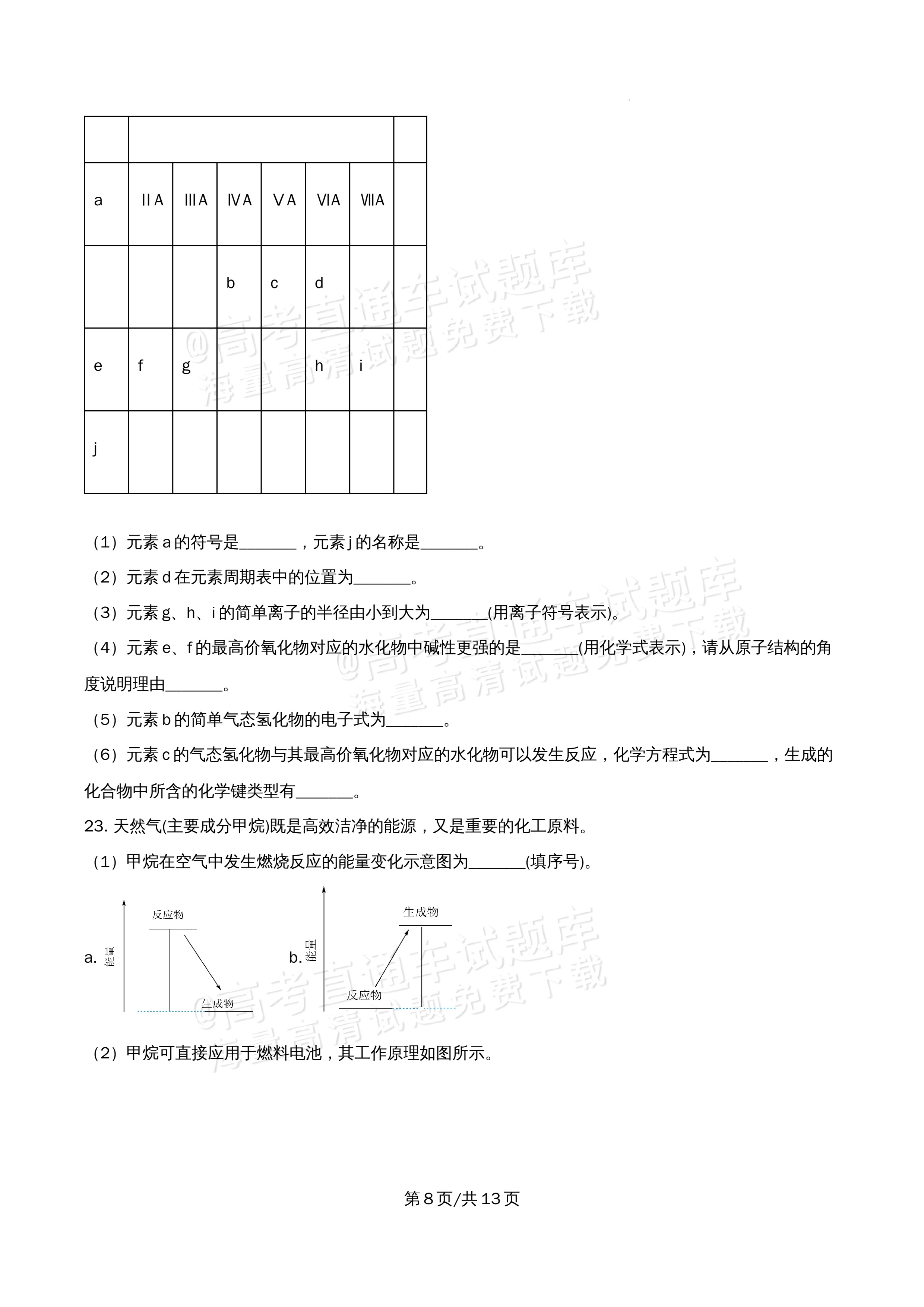 2026北京大学附属中学高一5月期中考化学试题及参考答案 第8页