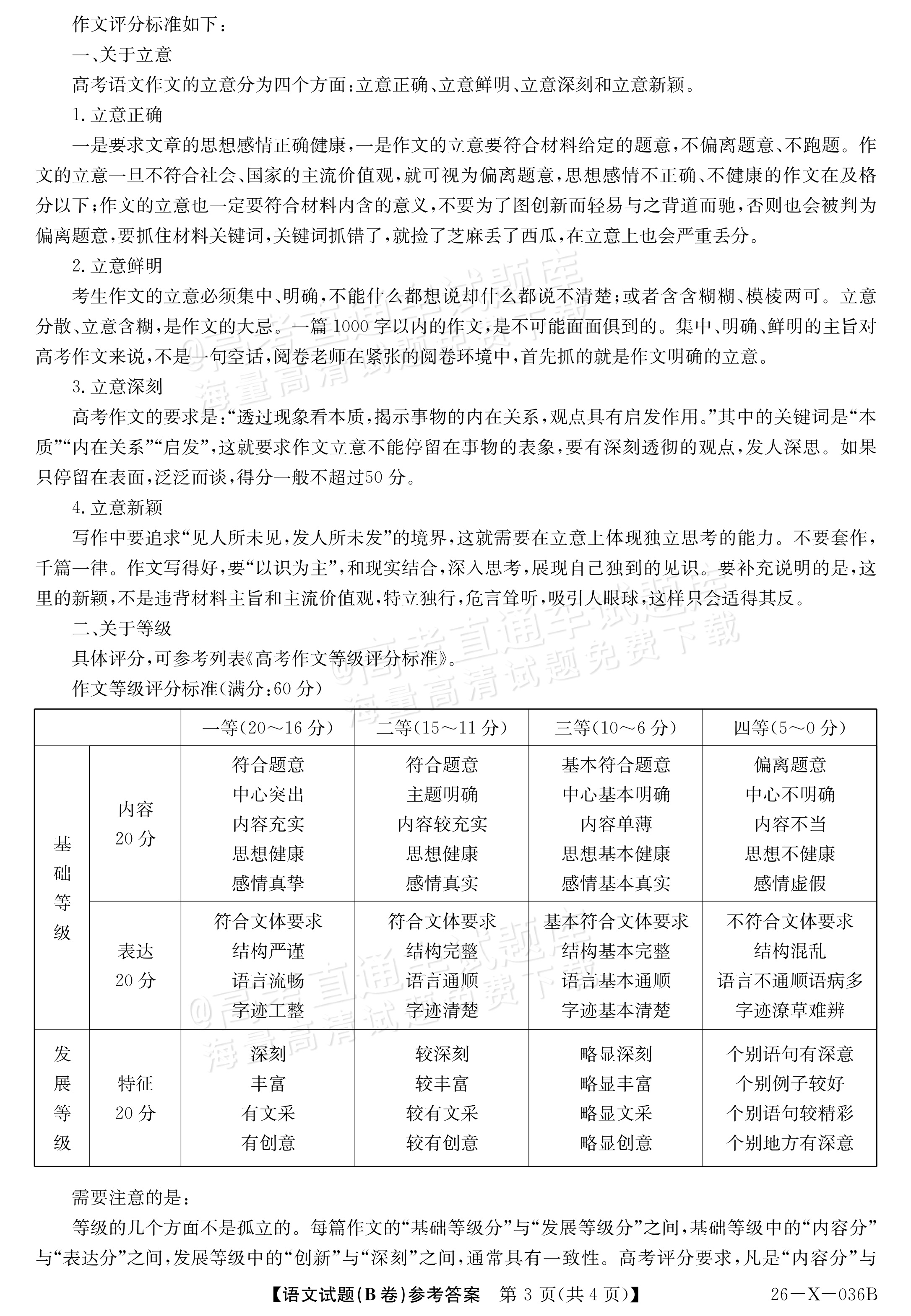 2027河南省高二TOP二十名校10月调研考试 语文作文:正视极点 答案 第2页