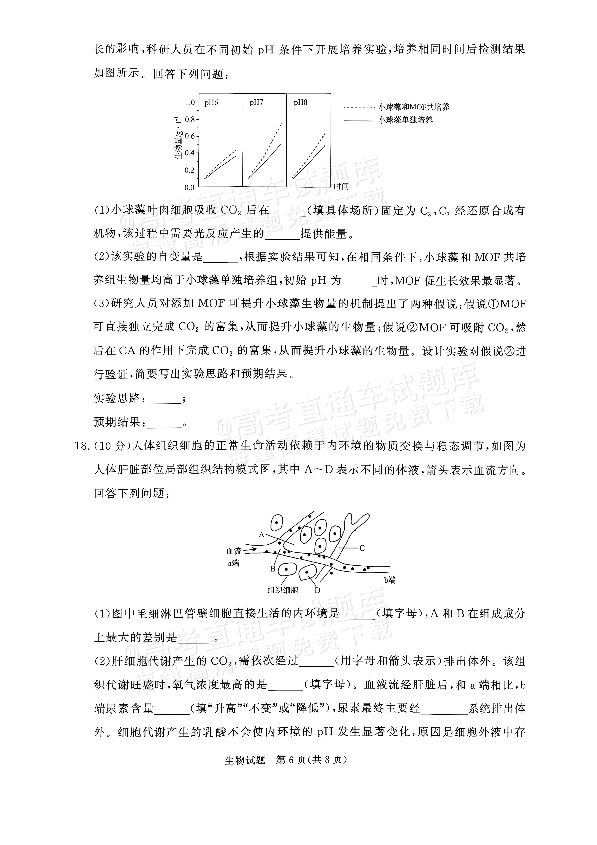 2027河南部分学校高二过程性作业评价生物试题及参考答案 第6页