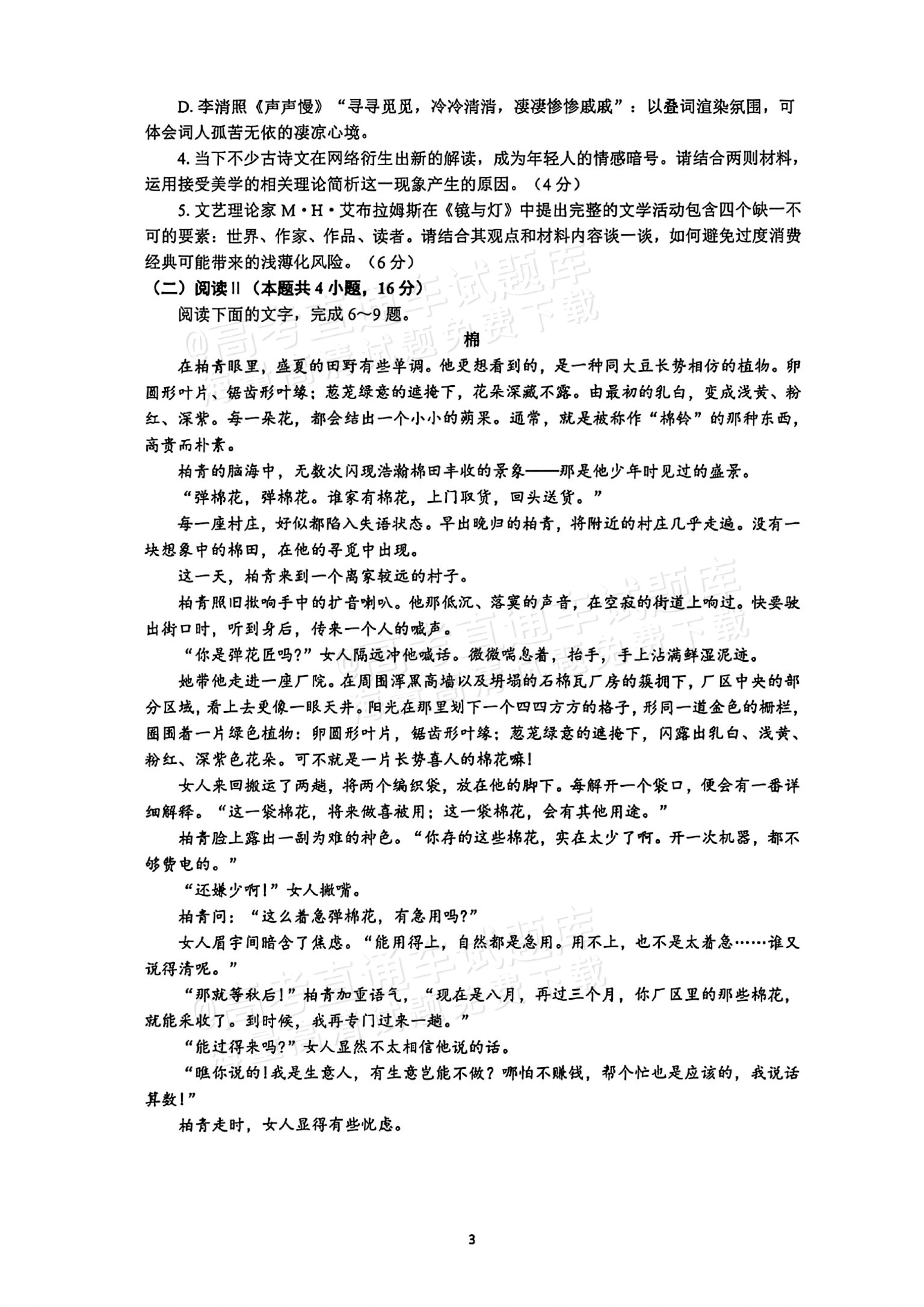 2027南京七校联合体高三10月联考语文试题 第3页