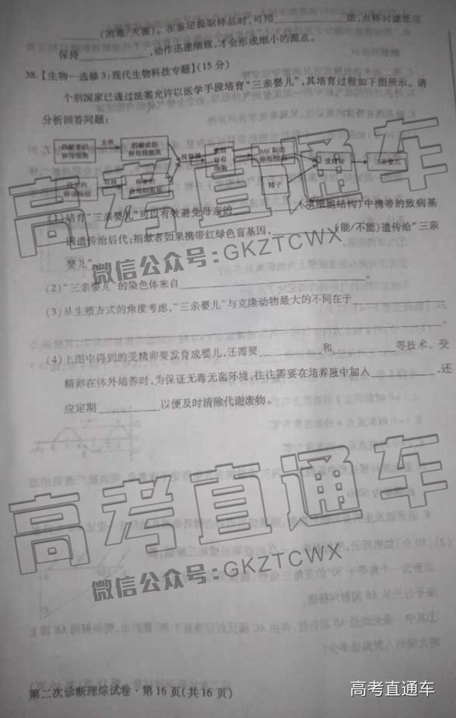 1524194889733842.jpg 2018甘肃二诊理综试题及参考答案 第2页
