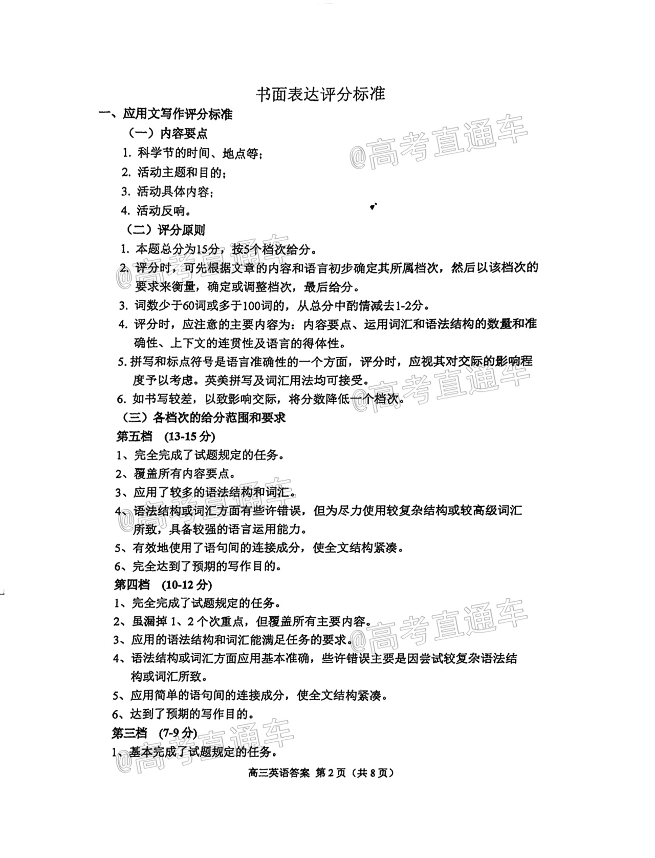 2021苏锡常镇二模英语试题及参考答案 第14页