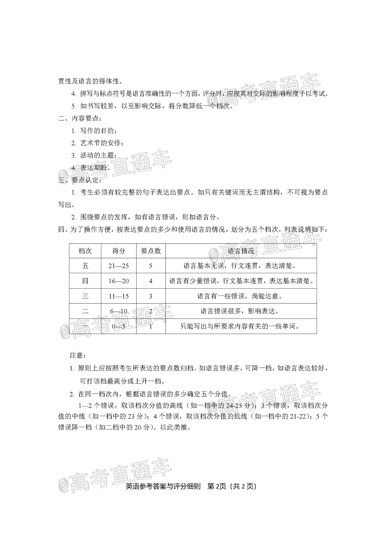 2021宜宾高二期末英语试题及参考答案 第12页