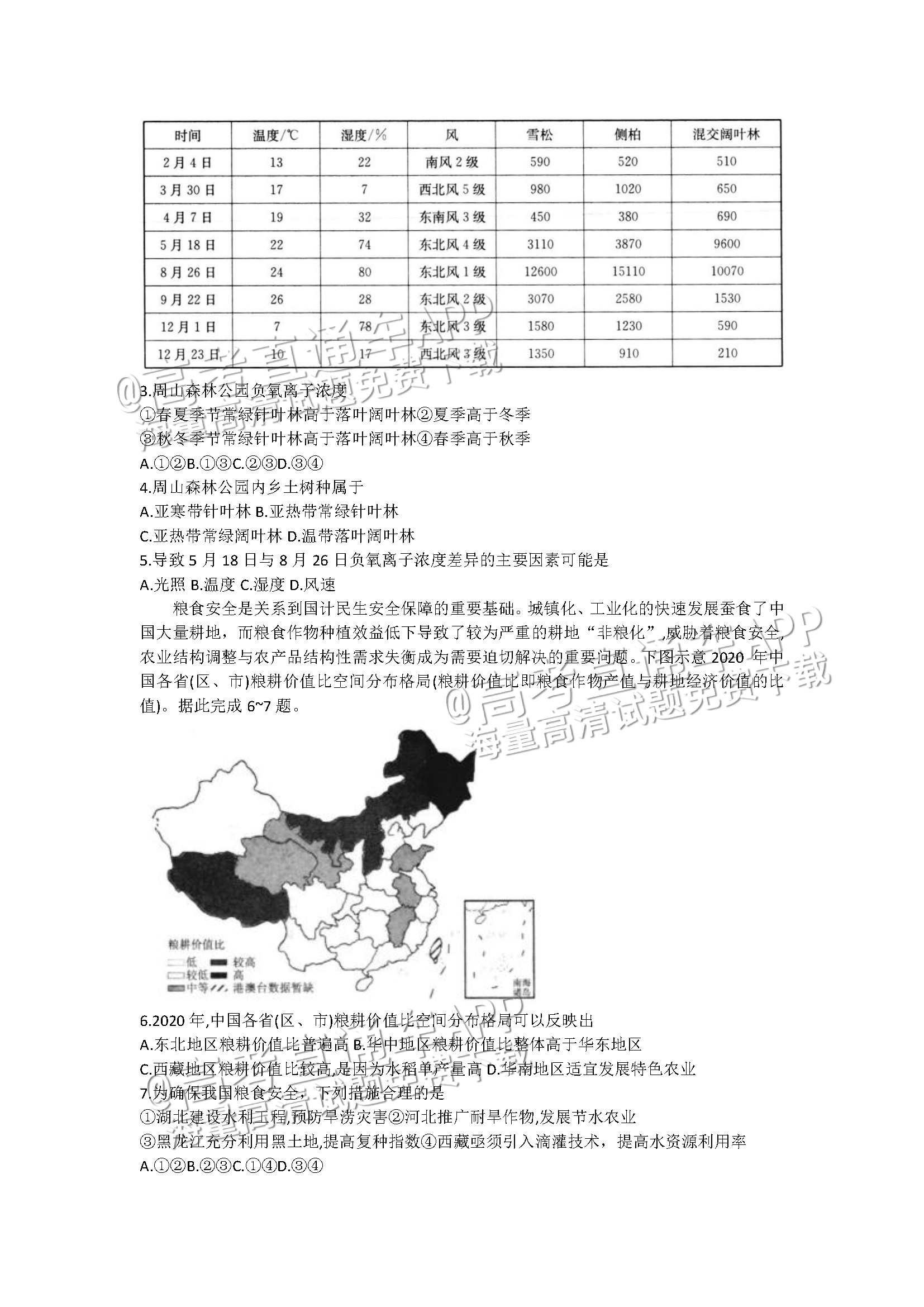 2023河南新乡高二下学期期末测试地理试题及参考答案 第2页