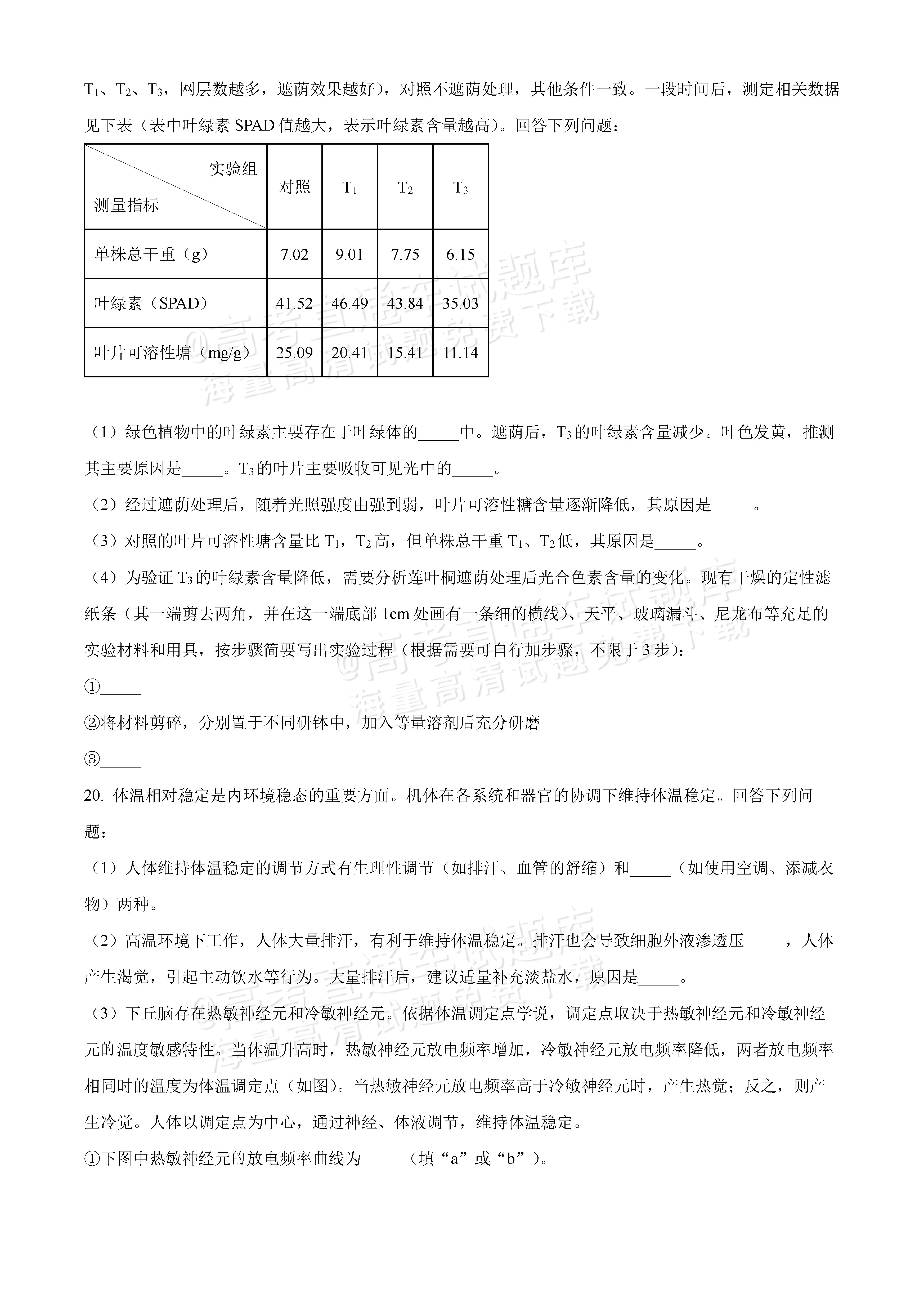 1706513039400457.jpg 2024九省联考江西卷【全国新高考适应性考试(七省联考)】生物试题及参考答案 第7页