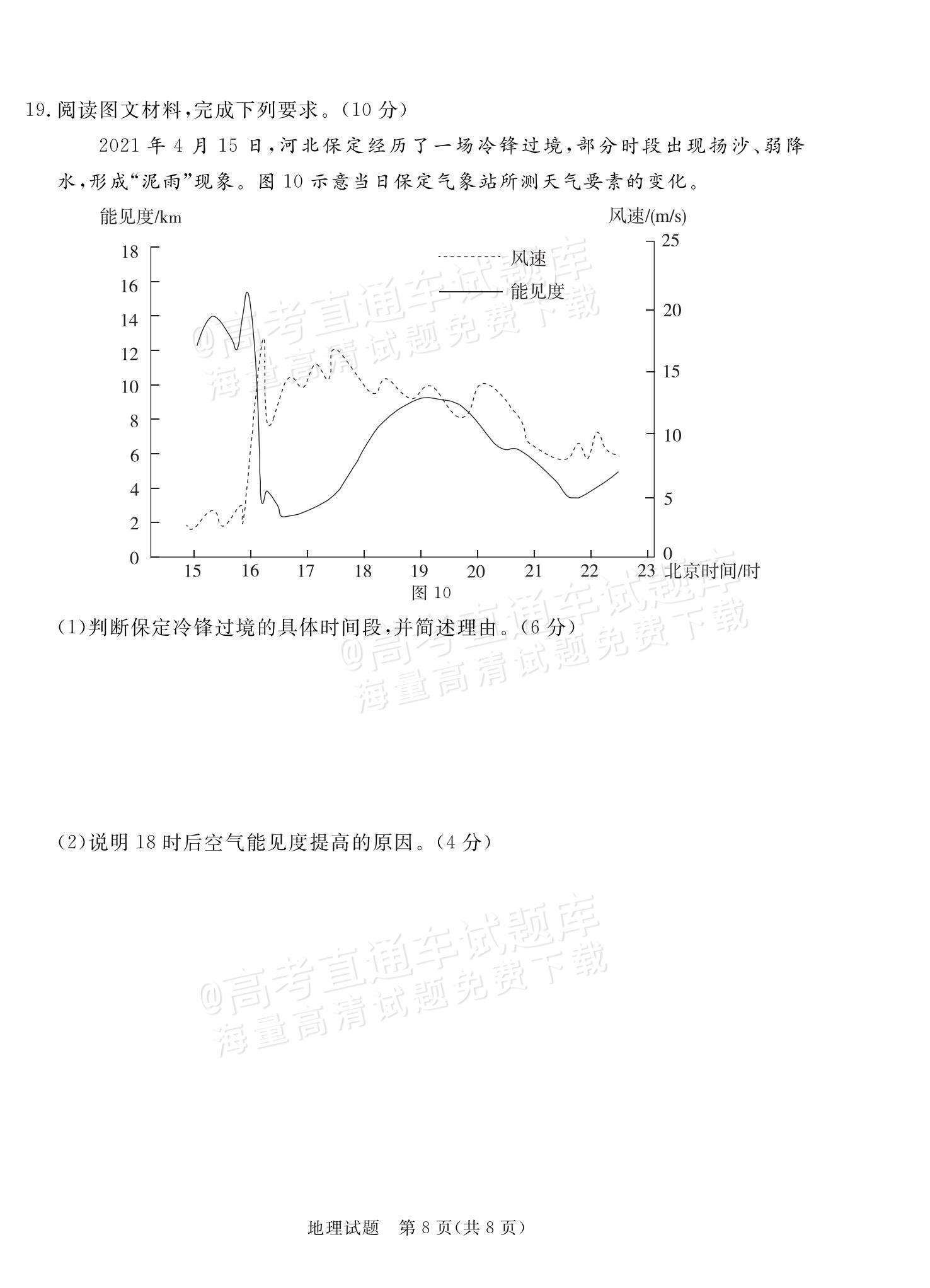 2024湛江一模地理试题及参考答案 第8页