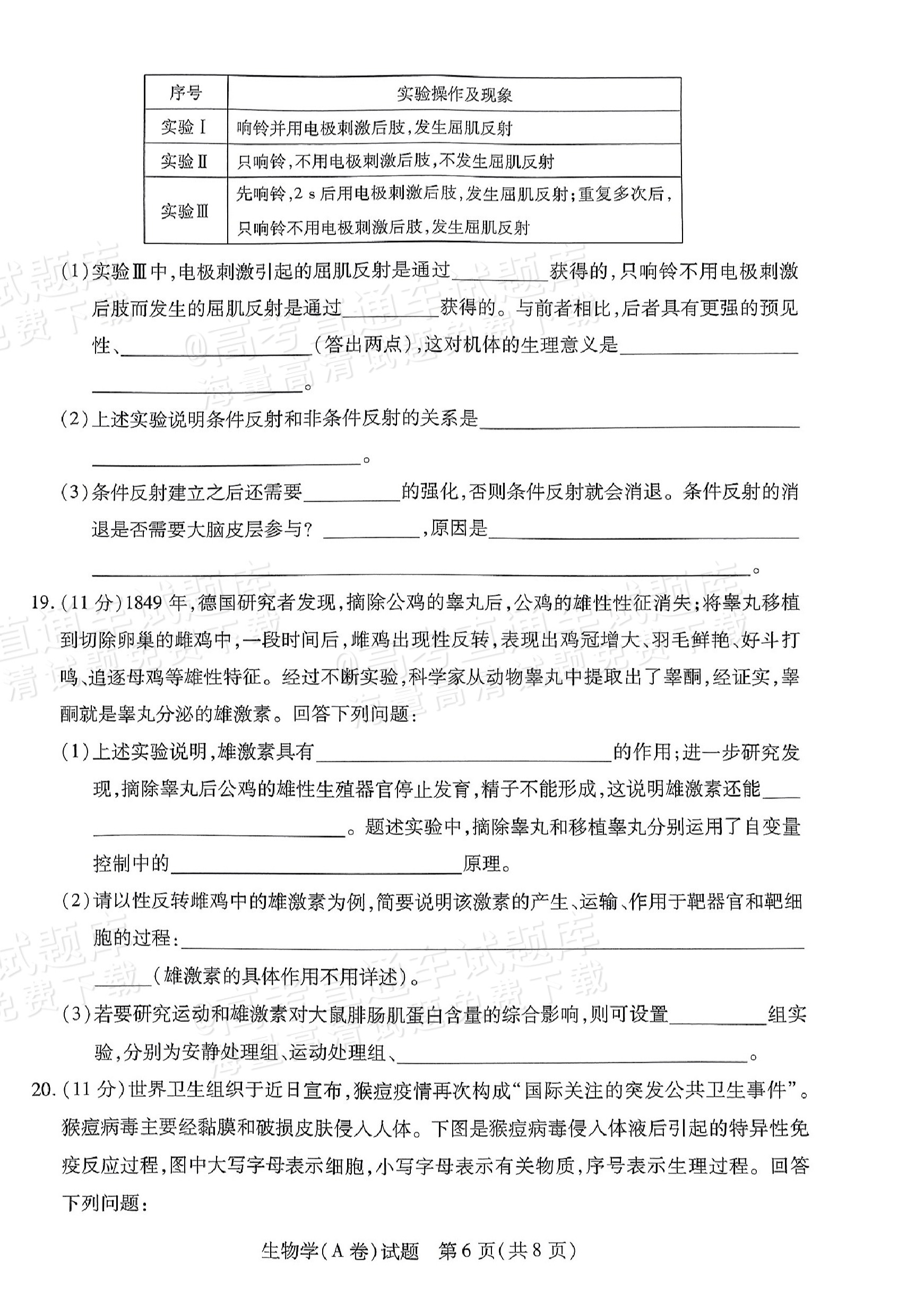 2025皖豫天一高二上学期期中大联考生物试题及参考答案 第6页