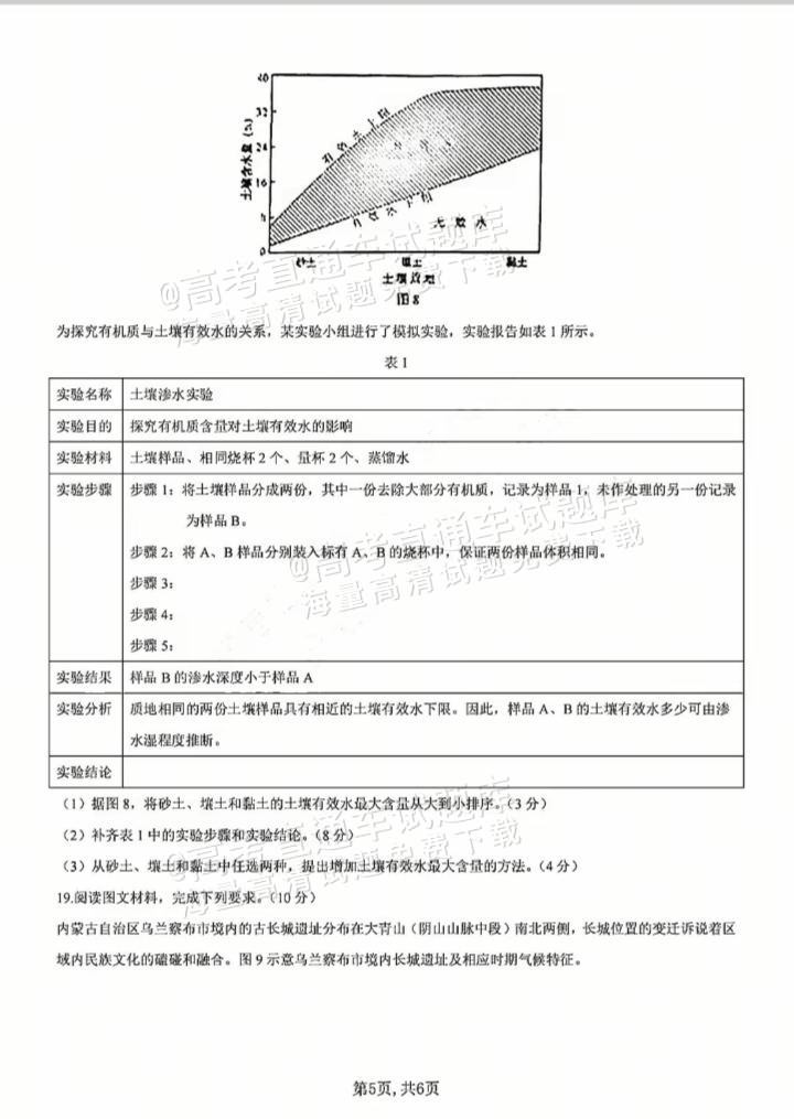 2025【八省联考山西卷】全国新高考适应性演练地理试题及参考答案 第5页