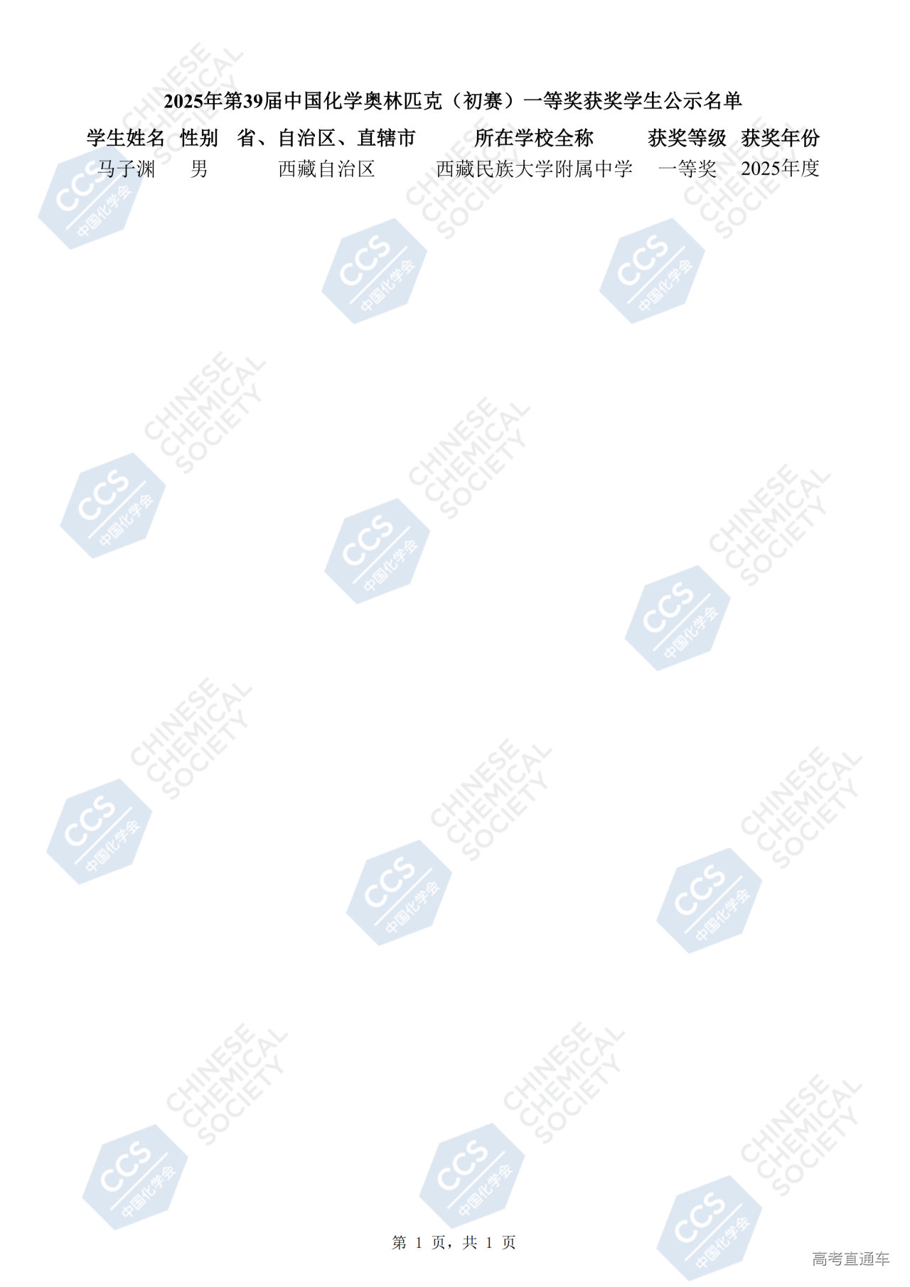 1758523120847968.png 27-西藏自治区 2025年第39届中国化学奥林匹克(初赛)一等奖获奖学生公示名单_01.png