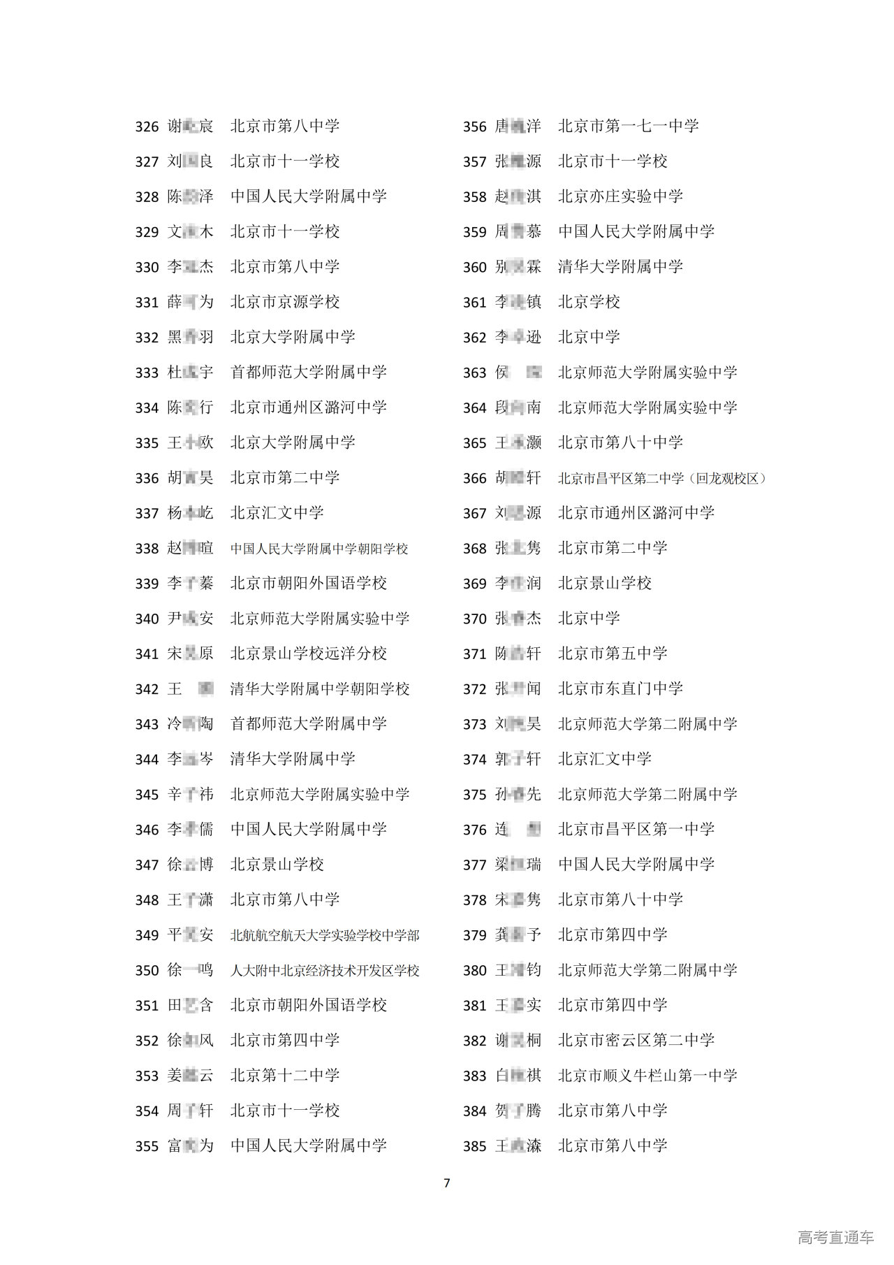 北京市2025中学生物理竞赛复赛省二获奖名单