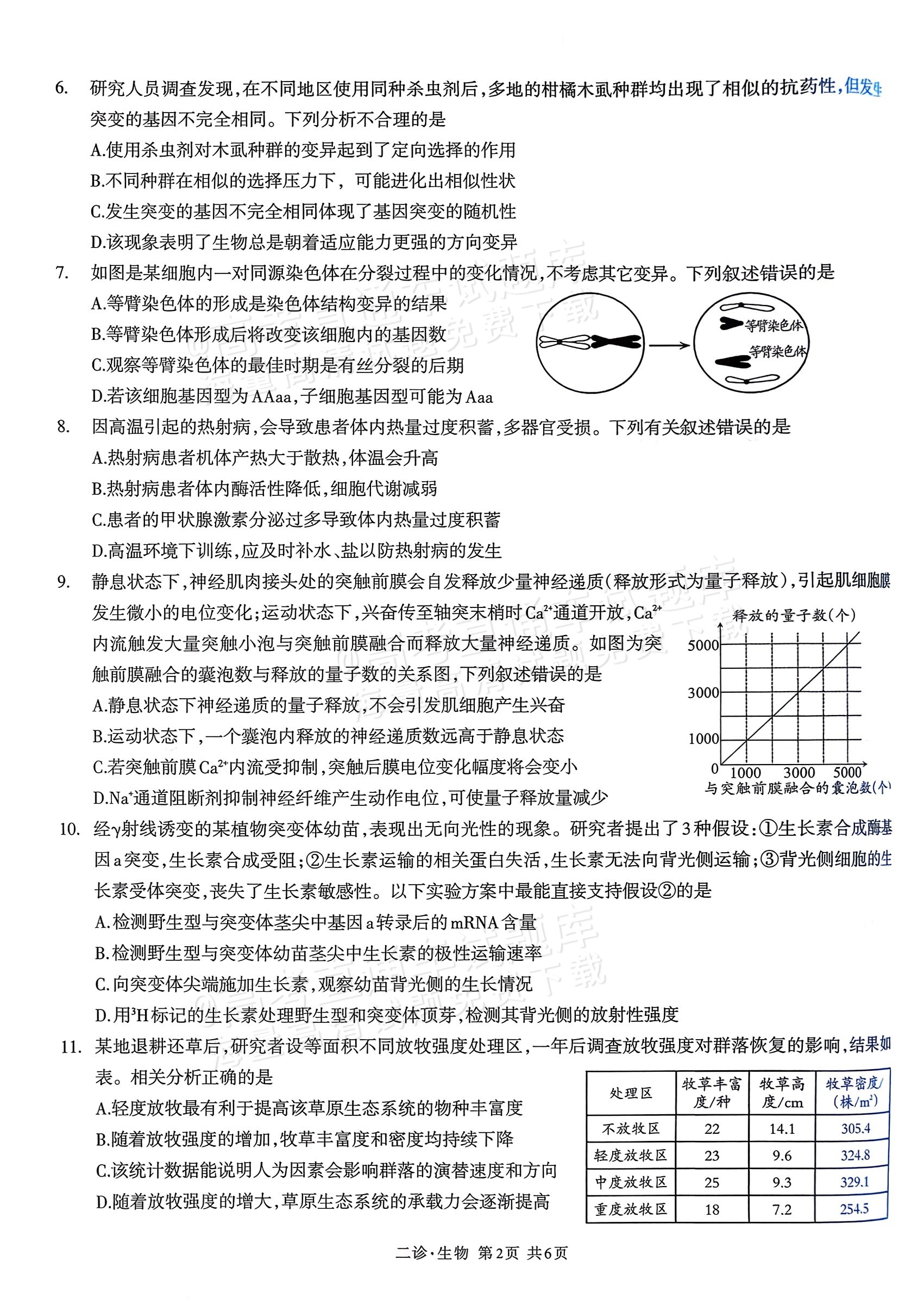1769768753173813.png 2026泸州二诊生物试题及参考答案 第2页