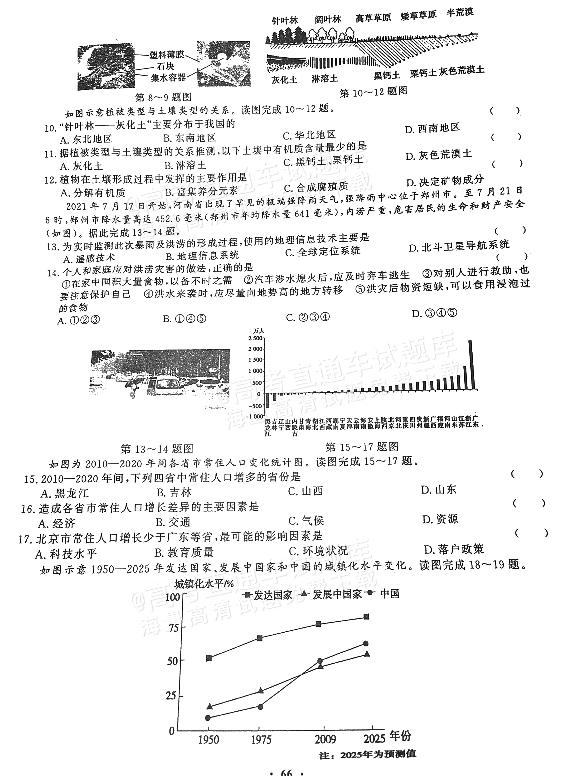 2023山东夏季学业水平合格性考试地理试题 第2页